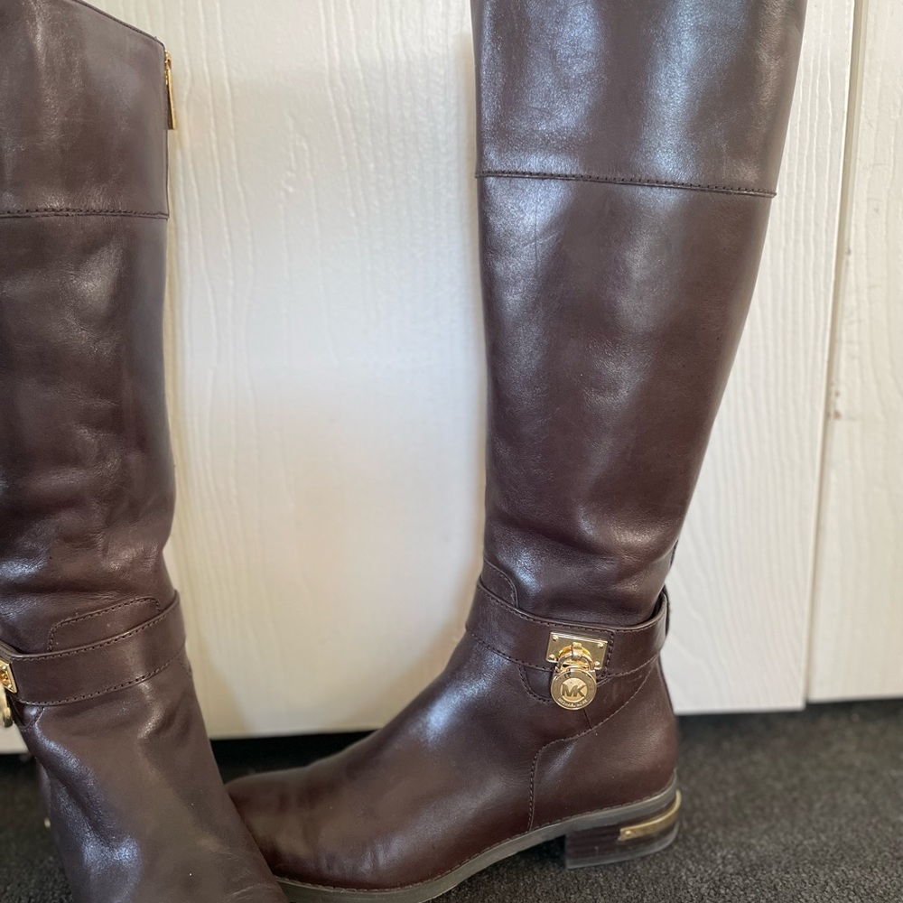MICHAEL Michael Kors Hamilton Tall Brown Riding Boot - Picture 10 of 11